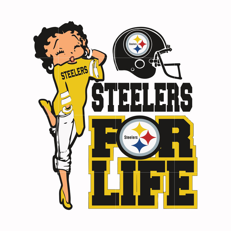 Steelers for life, svg, png, dxf, eps file NFL0000169