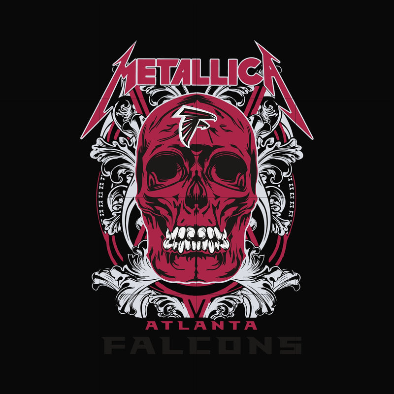 skull metallica Atlanta Falcons svg, png, dxf, eps digital file NNFL00019