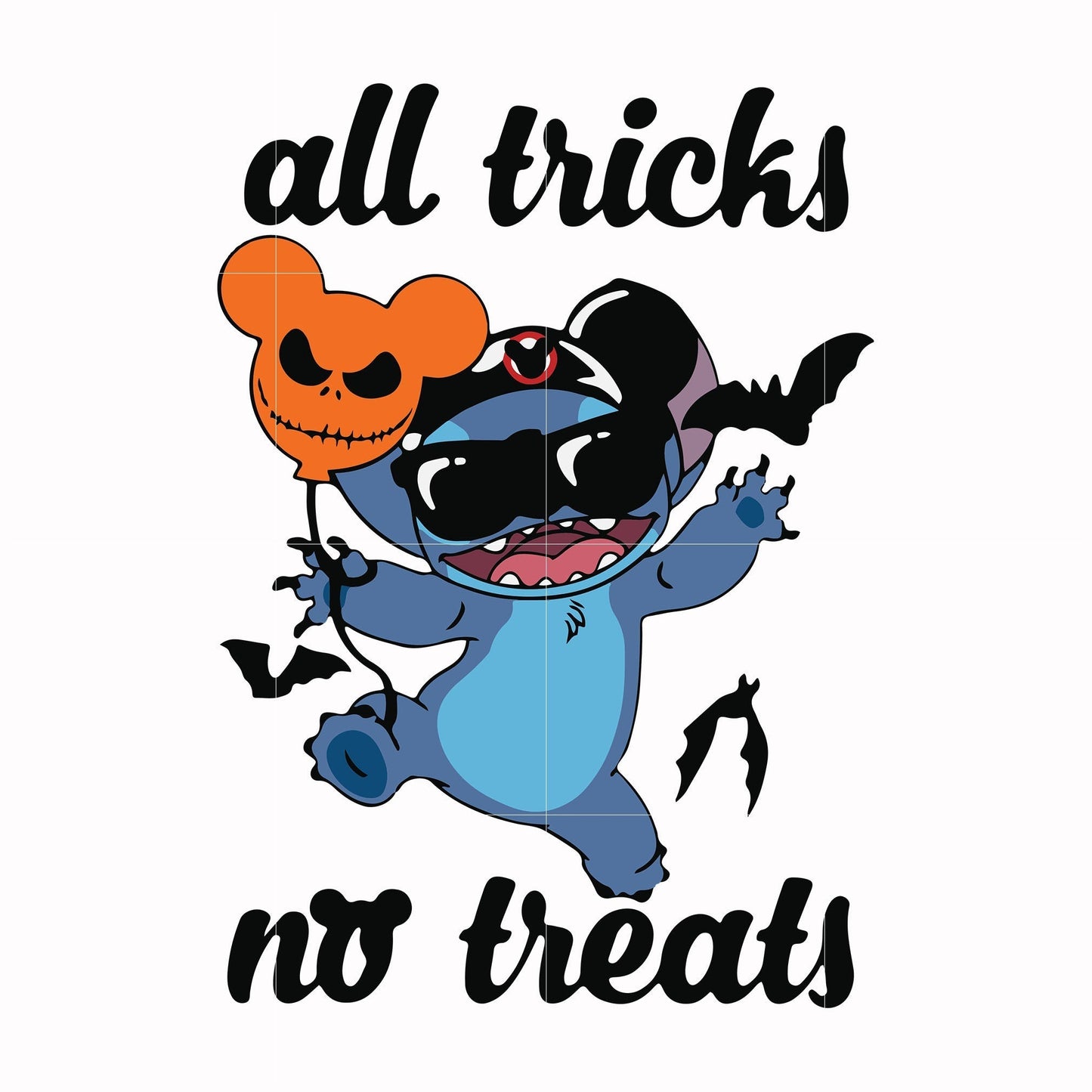 All tricks no treats svg, halloween svg png, dxf, eps digital file HWL20072017