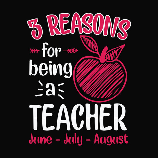 3 reasons for being a teacher svg, png, dxf, eps file FN000630