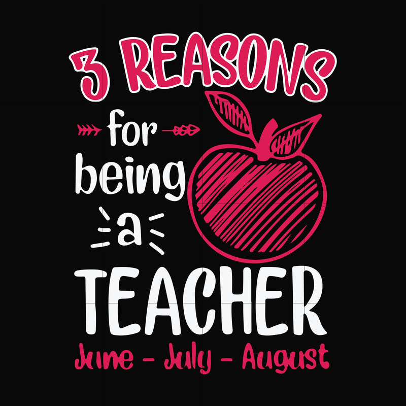 3 reasons for being a teacher svg, png, dxf, eps file FN000630