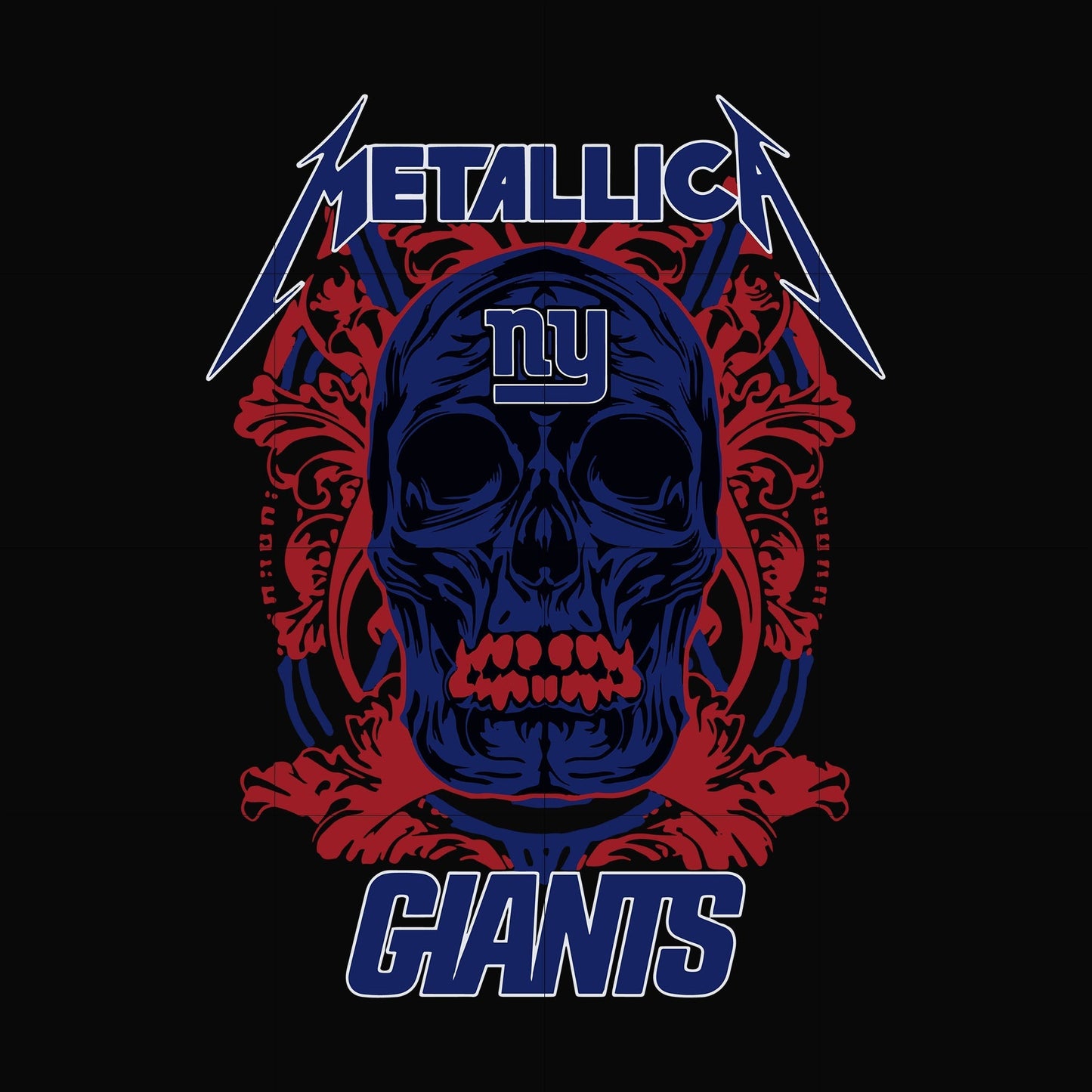 Skull Metallica New York Giants svg, png, dxf, eps digital file NNFL0007