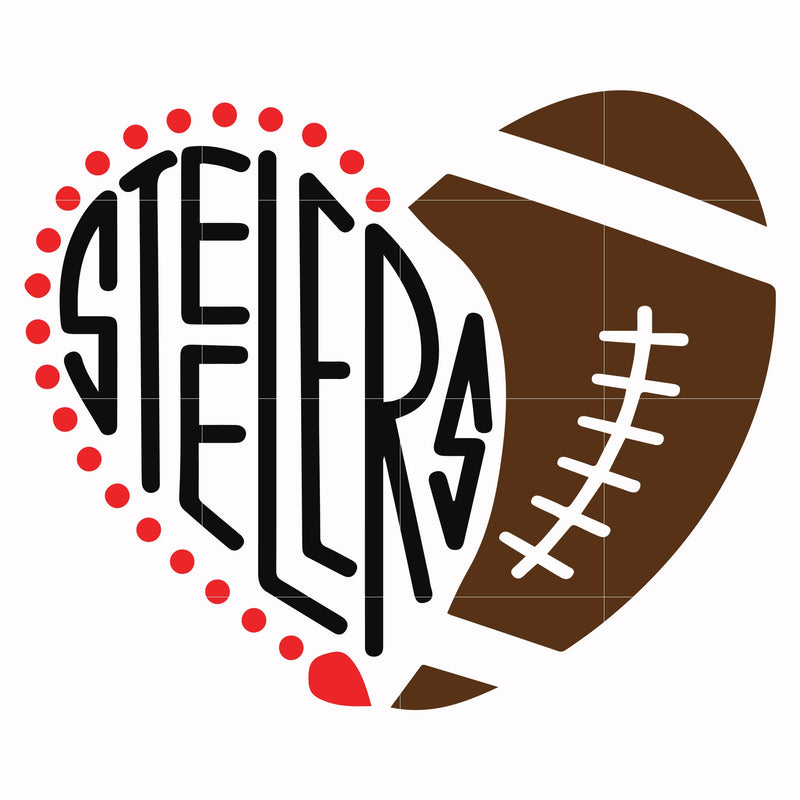 Steelers heart, svg, png, dxf, eps file NFL0000174