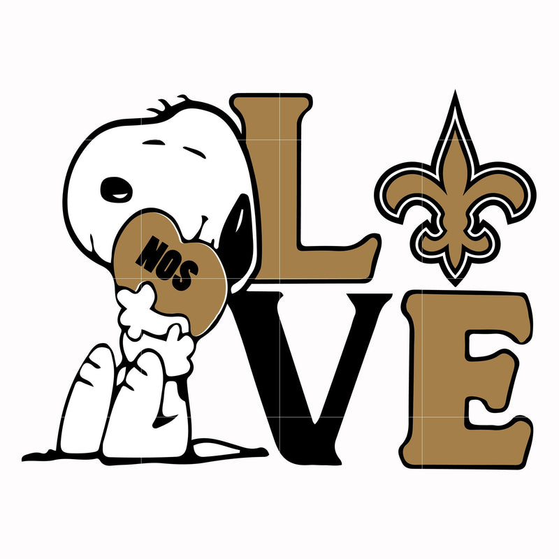 Snoopy love New Orleans Saints svg, png, dxf, eps digital file TD21