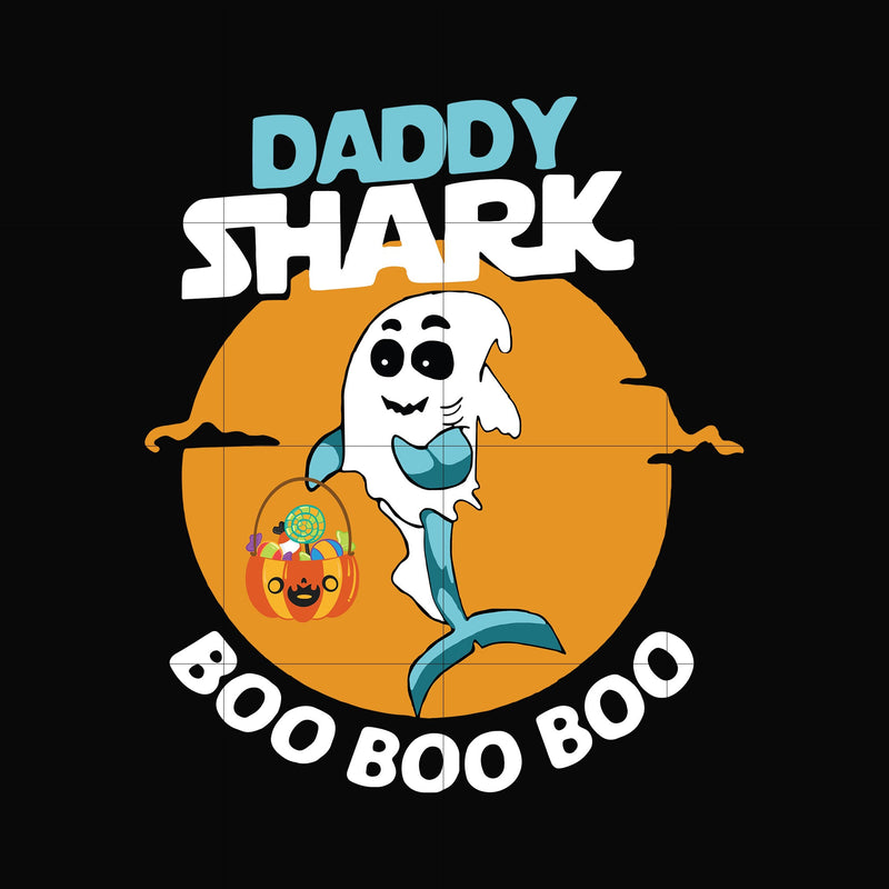 Daddy shark boo boo boo svg, png, dxf, eps digital file HLW0093