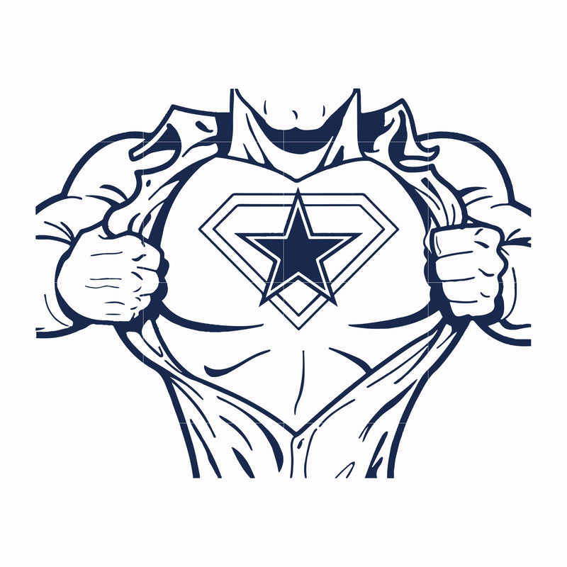 Superman Cowboys, svg, png, dxf, eps file NFL000088