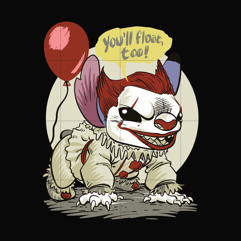 Pennywise Stitch svg, halloween svg png, dxf, eps digital file HWL20072021