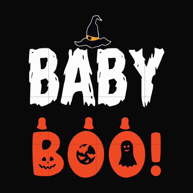 Baby boo! svg, png, dxf, eps digital file HLW0083