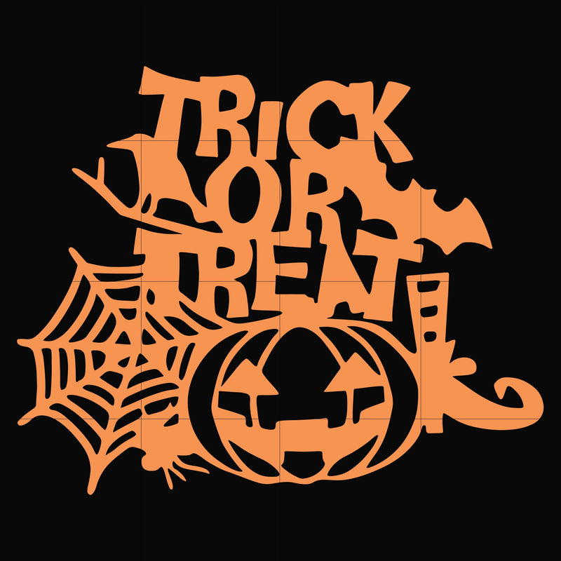 Trick or treat svg, halloween svg, png, dxf, eps digital file HLW1707206