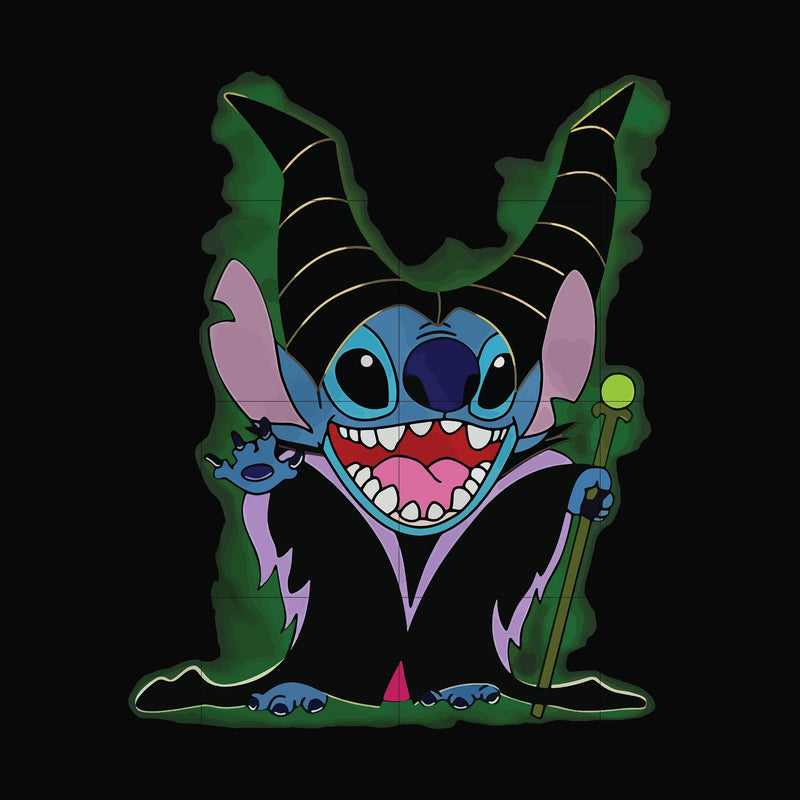 Stitch witch svg, png, dxf, eps digital file HLW0158