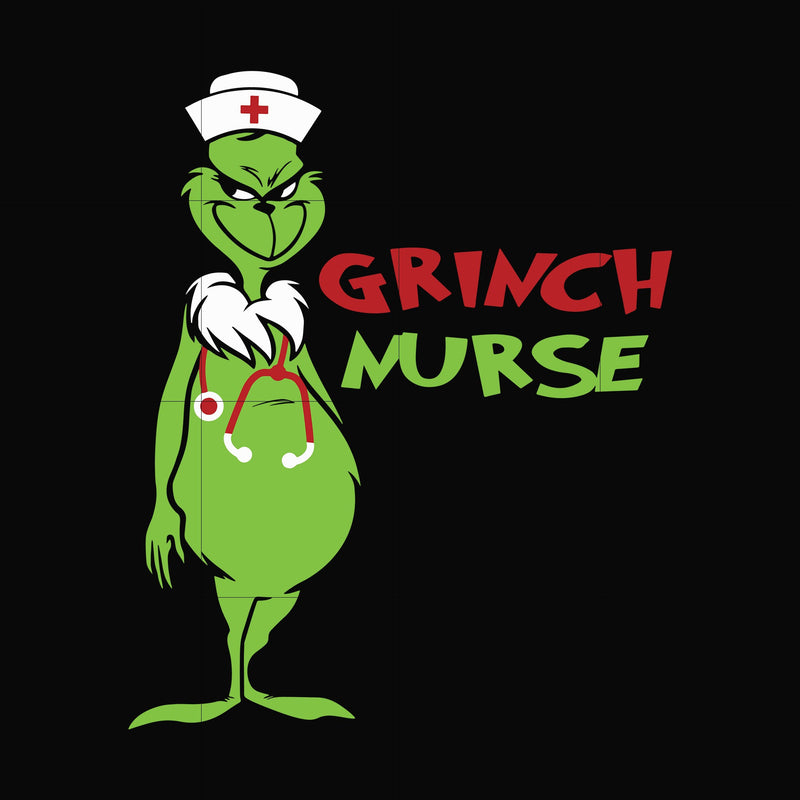 Grinch nurse svg, grinch svg, png, dxf, eps digital file NCRM0205