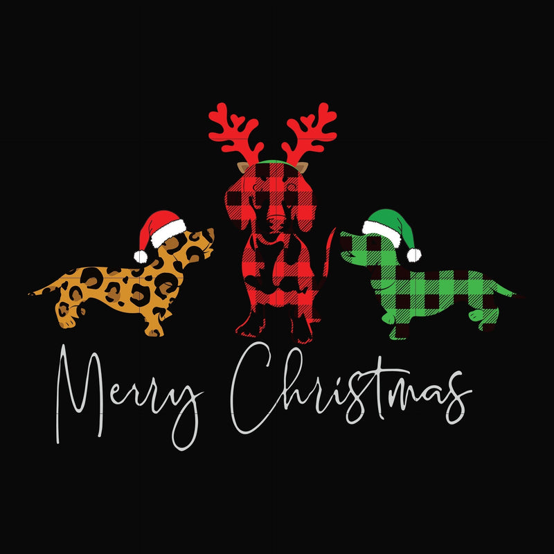 Merry Cristmas Dachshund svg, png, dxf, eps digital file NCRM14072022