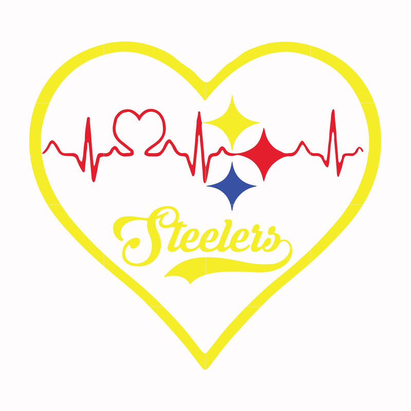 Steelers heart, svg, png, dxf, eps file NFL0000175