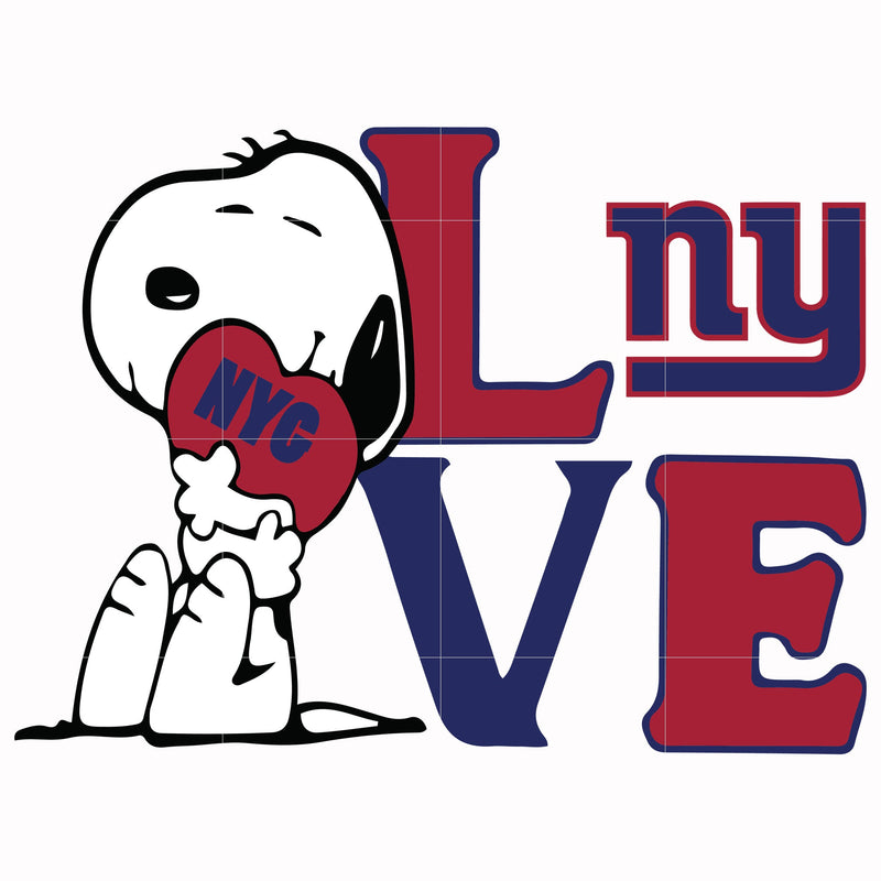 snoopy love New York Giants svg, png, dxf, eps digital file TD22