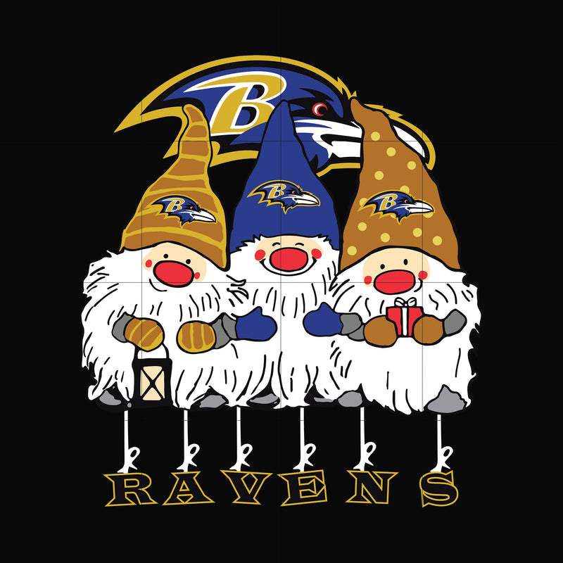 Gnomes Baltimore Ravens svg, Gnomes svg, Ravens svg, png, dxf, eps digital file NNFL0307004