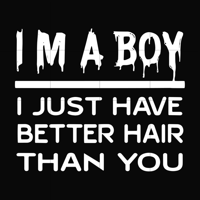 I'm a boy I just have better hair than you svg, png, dxf, eps file FN00096