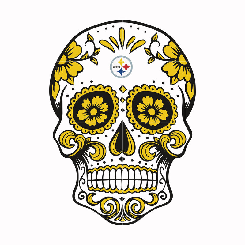 Steelers skull, svg, png, dxf, eps file NFL0000172