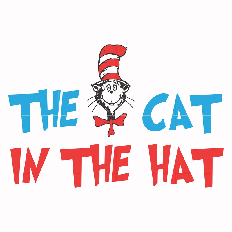 The cat in the hat svg, png, dxf, eps file DR00052