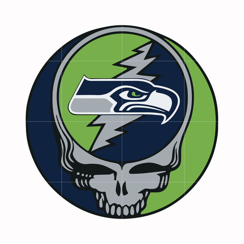 Seahawks skull, svg, png, dxf, eps file NFL0000133