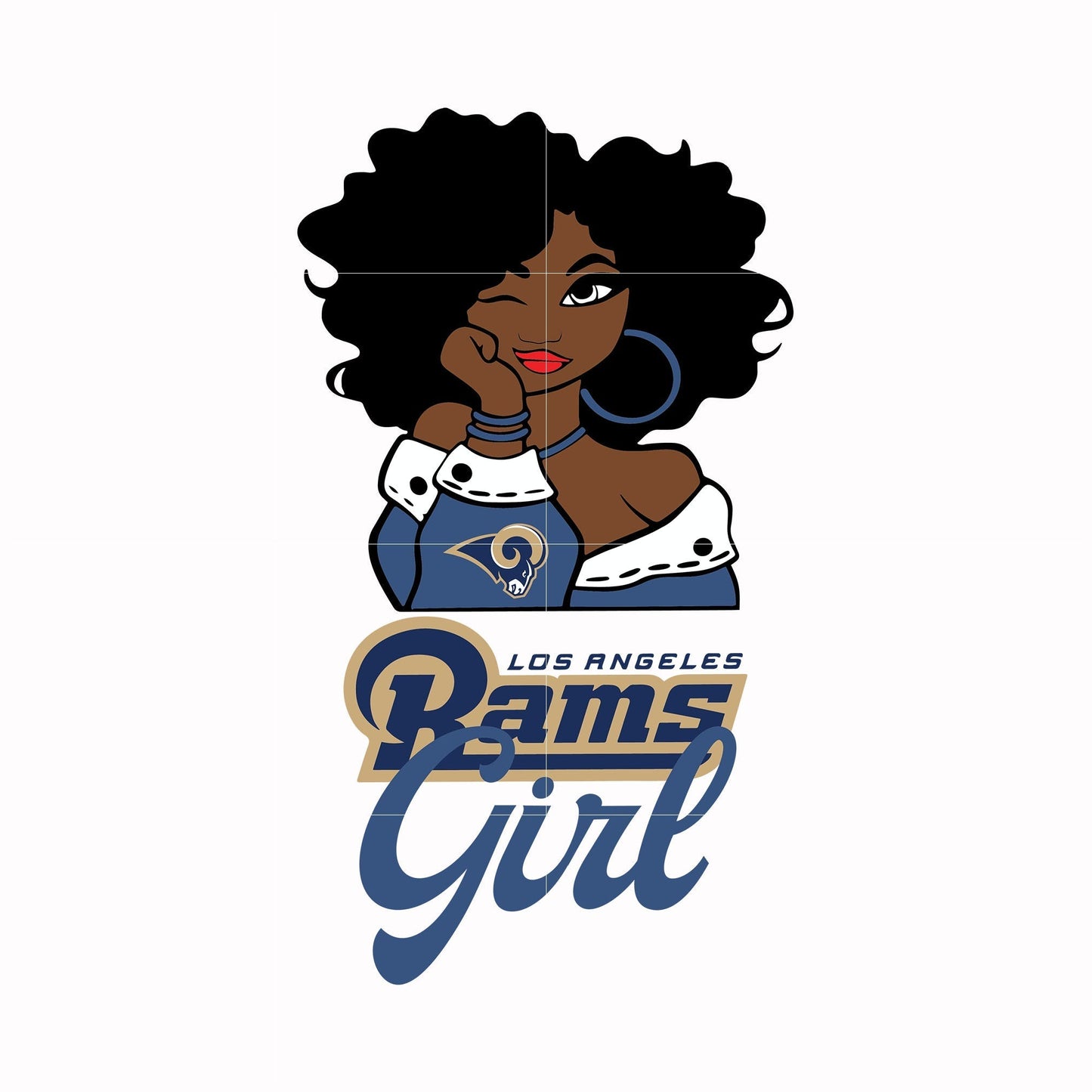 Rams Girl svg, png, dxf, eps digital file NNFL06070004