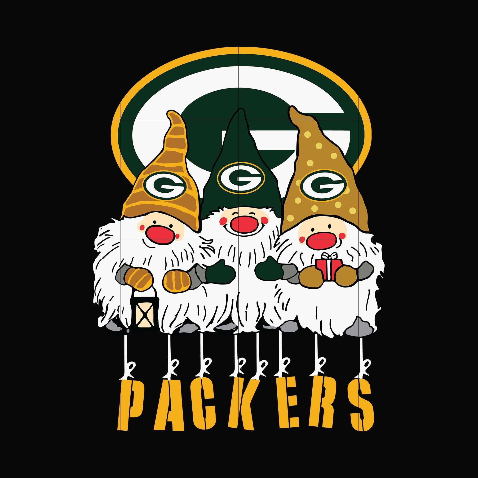 Gnomes Green Bay Packers svg, Gnomes svg, Packers svg, png, dxf, eps d