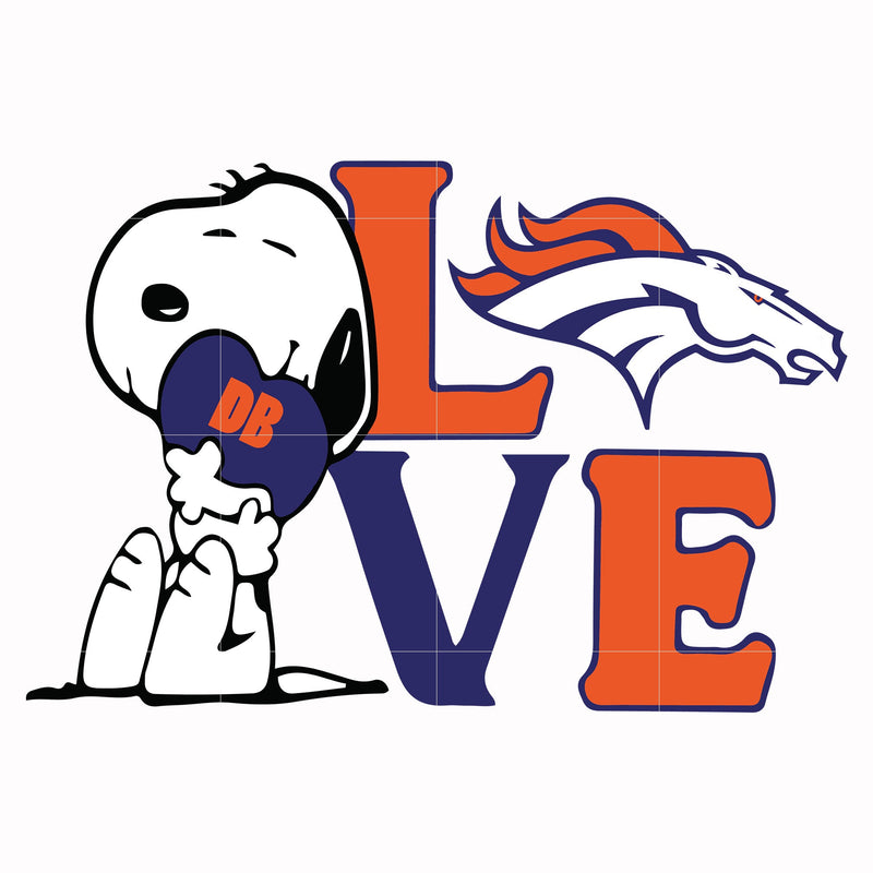 snoopy love Denver Broncos svg, png, dxf, eps digital file TD10
