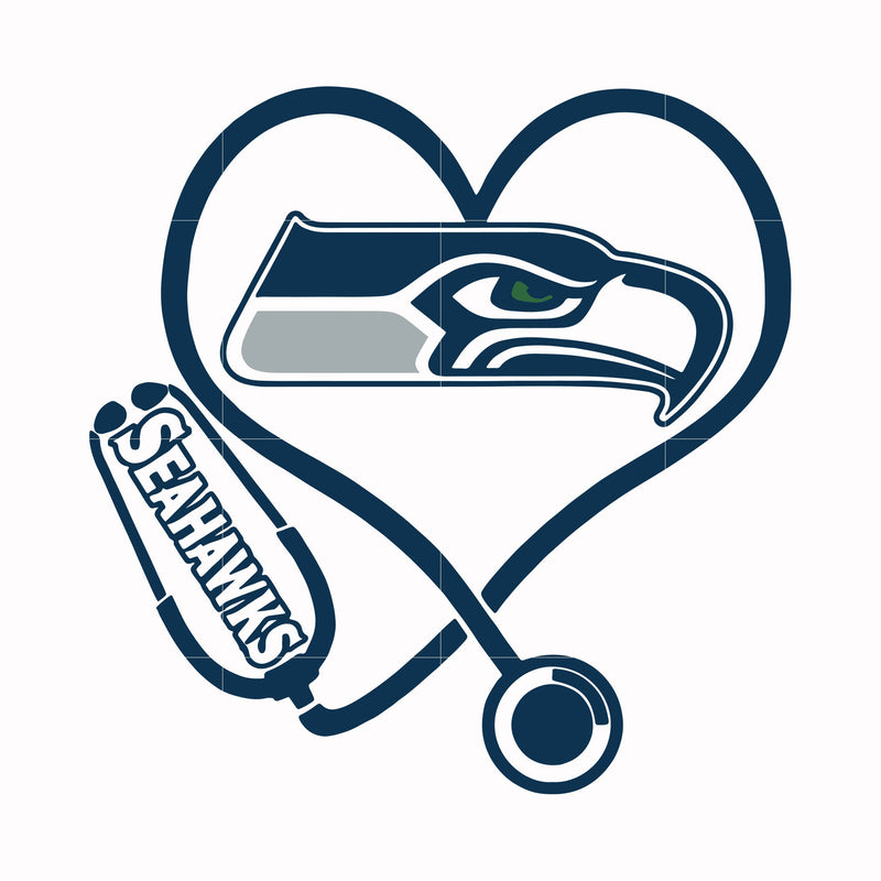 Seahawks heart, svg, png, dxf, eps file NFL0000136