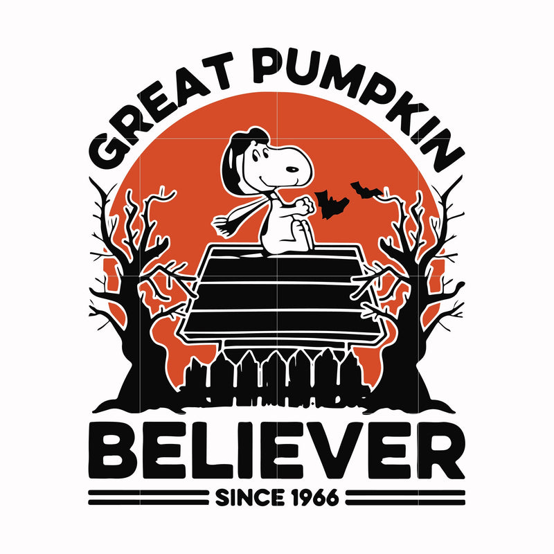 Great pumpkin Believer since 1966 svg, png, dxf, eps digital file HWL17072031