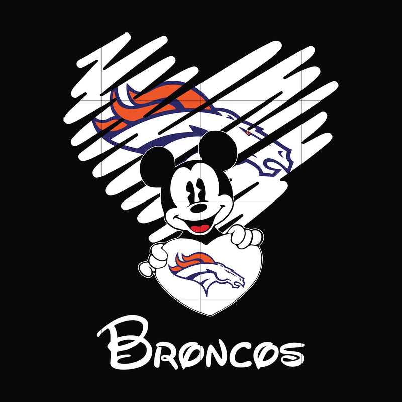 Denver Broncos heart svg, png, dxf, eps digital file NNFL0033