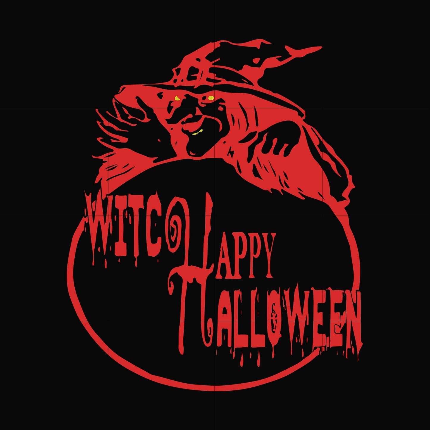 Witch happy halloween svg, png, dxf, eps digital file HLW2107212