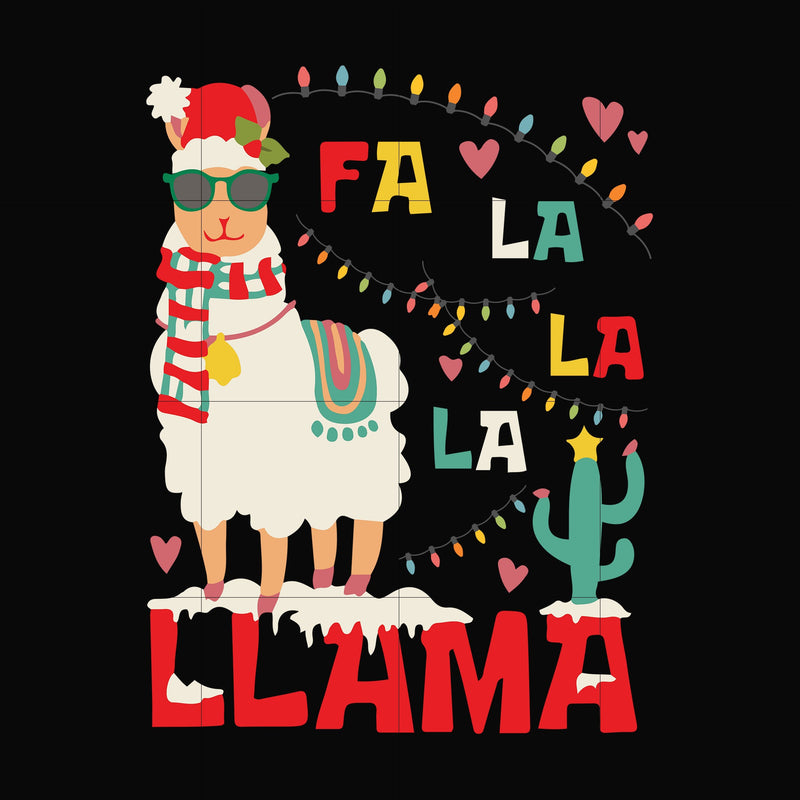 Fa la la la Llama svg, christmas svg png, dxf, eps digital file NCRM16072026