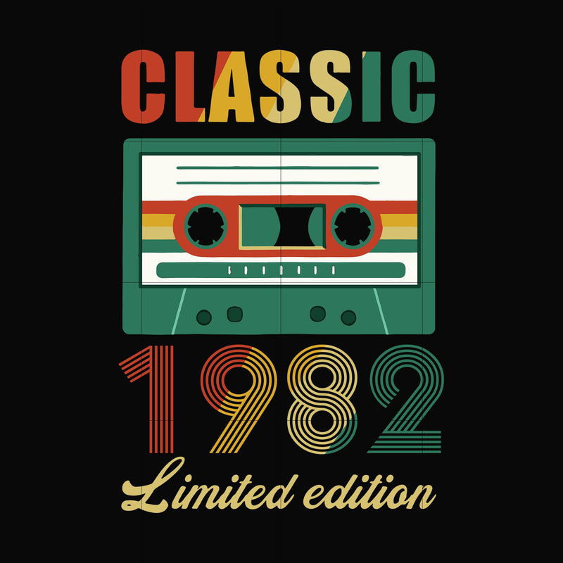 Classic 1982 limited edition svg, png, dxf, eps digital file NBD0054