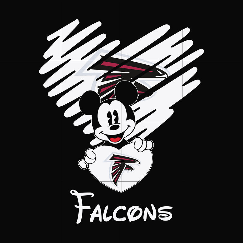 Atlanta Falcons heart svg, png, dxf, eps digital file NNFL0042-