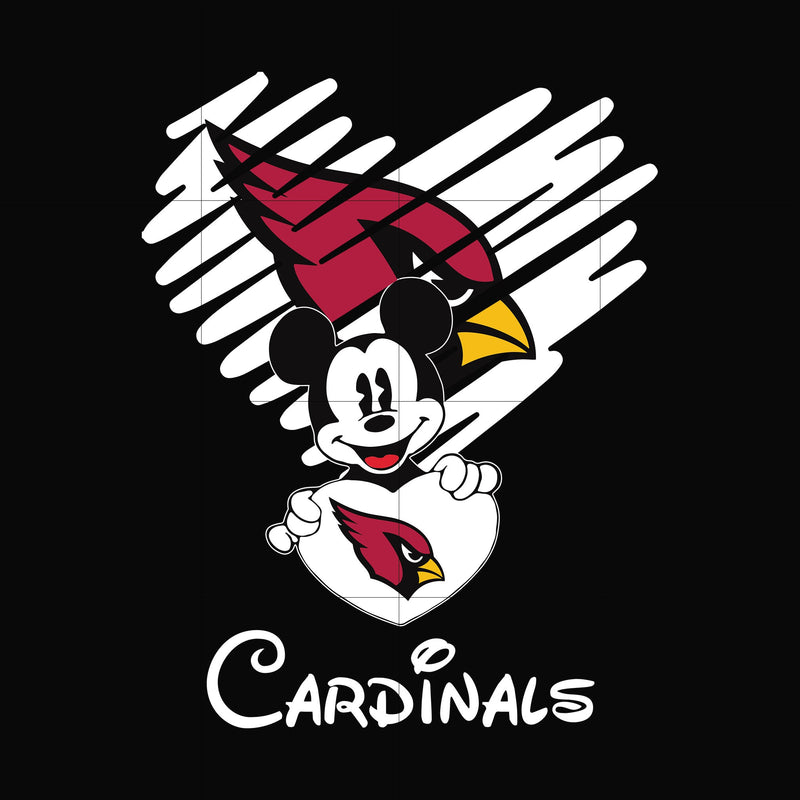 Arizona Cardinals heart svg, png, dxf, eps digital file