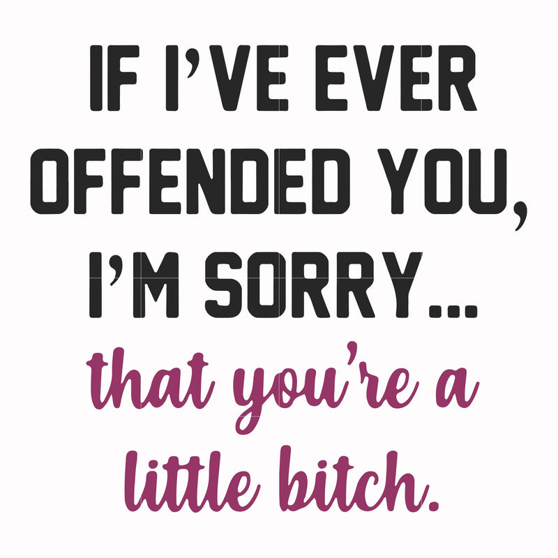 If I've ever offended you I'm sorry that you're a little bitch svg, png, dxf, eps file FN000506