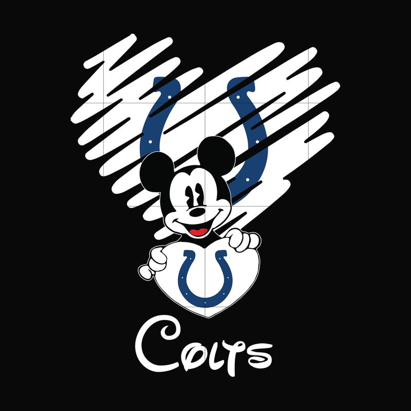 Colts heart svg, png, dxf, eps digital file NNFL0037