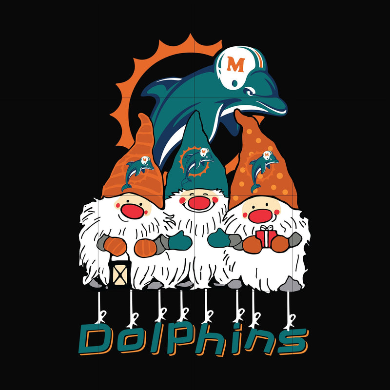 Gnomes Miami Dolphins svg, Gnomes svg, Dolphins svg, png, dxf, eps digital file NNFL0307017