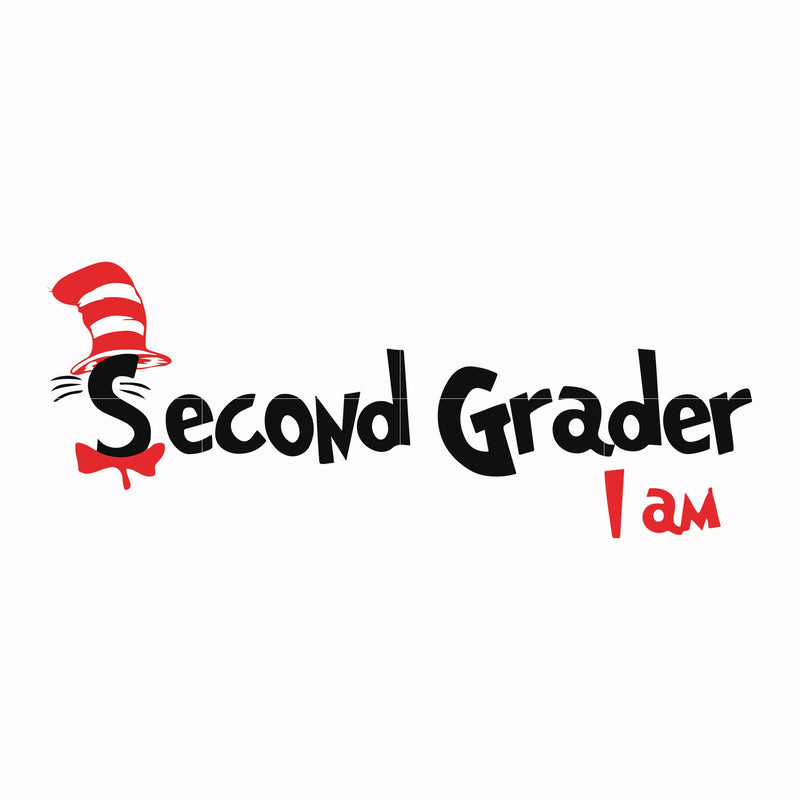 Second grader I am svg, png, dxf, eps file DR00067