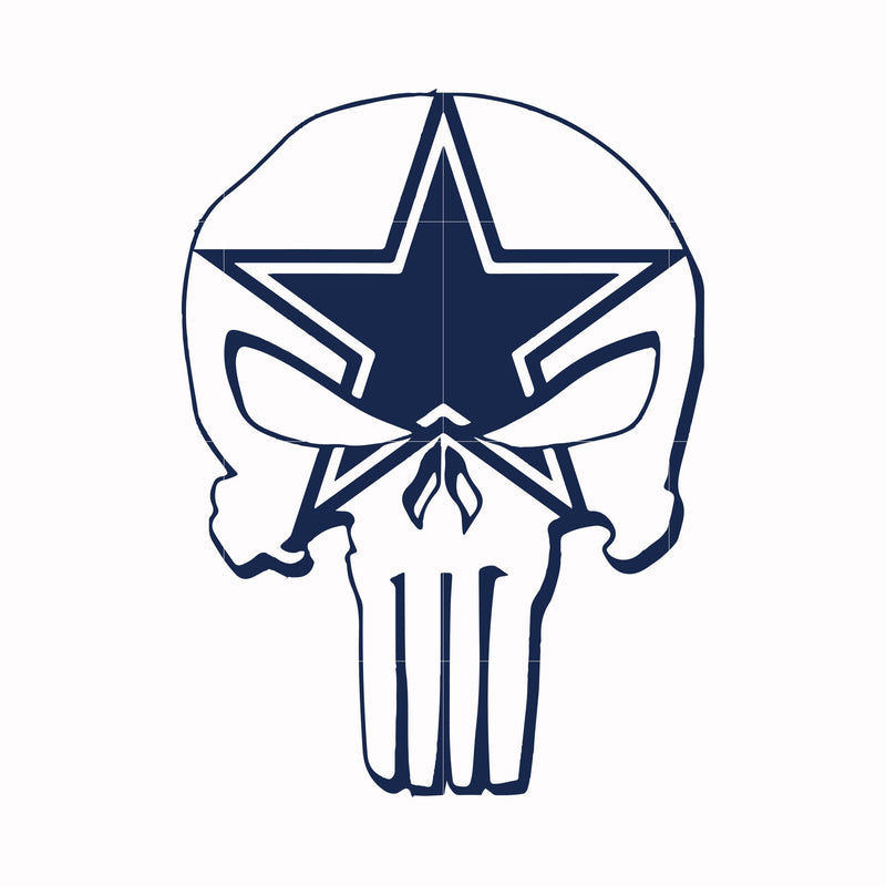 Skull Cowboys, svg, png, dxf, eps file NFL000089