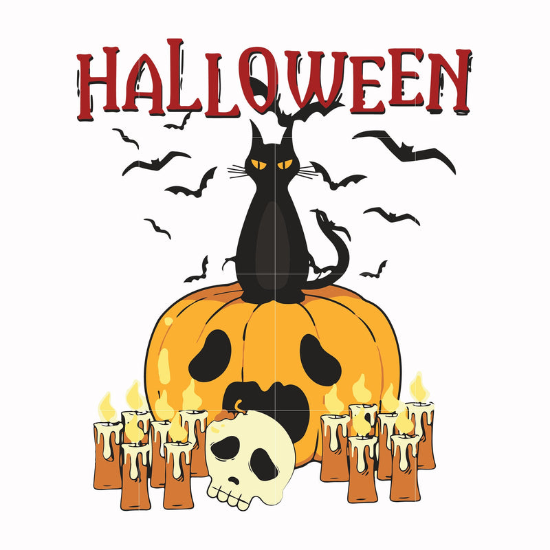 Cat halloween svg, png, dxf, eps digital file HLW17072020