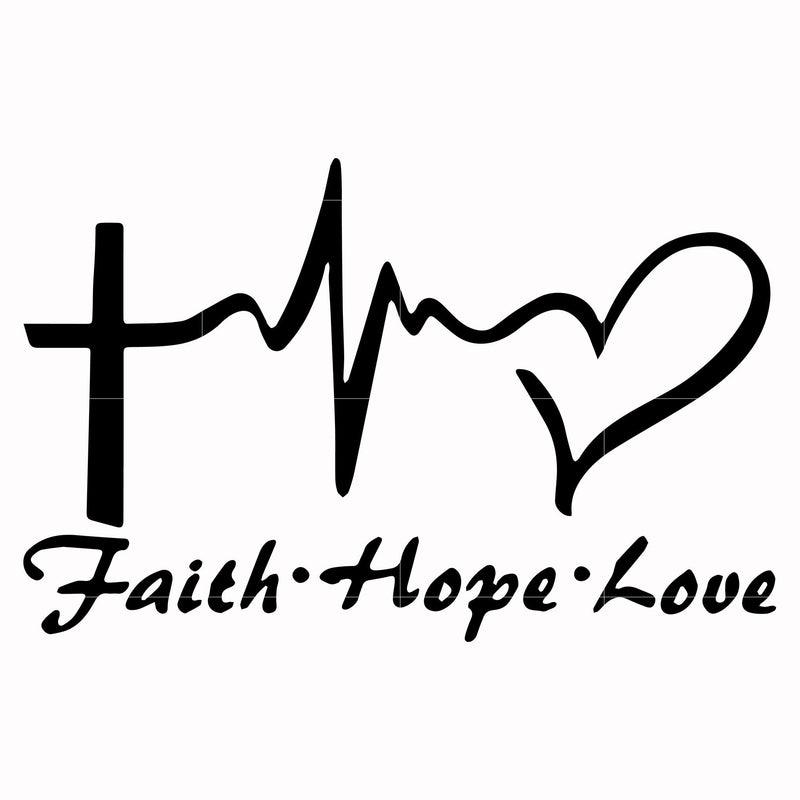 Faith hope love svg, png, dxf, eps digital file NCRM0094