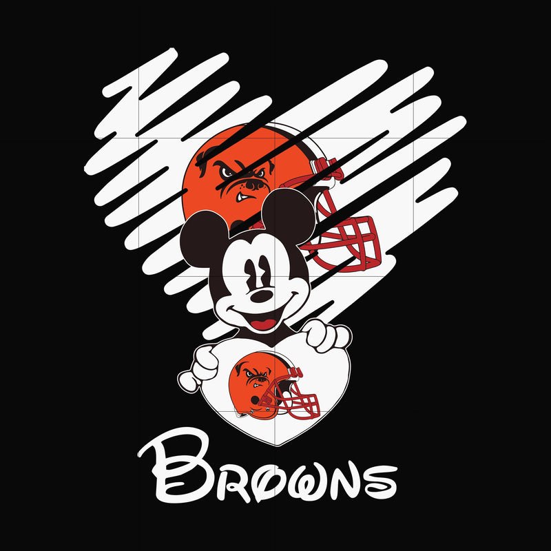 Cleveland Browns heart svg, png, dxf, eps digital file NNFL0034