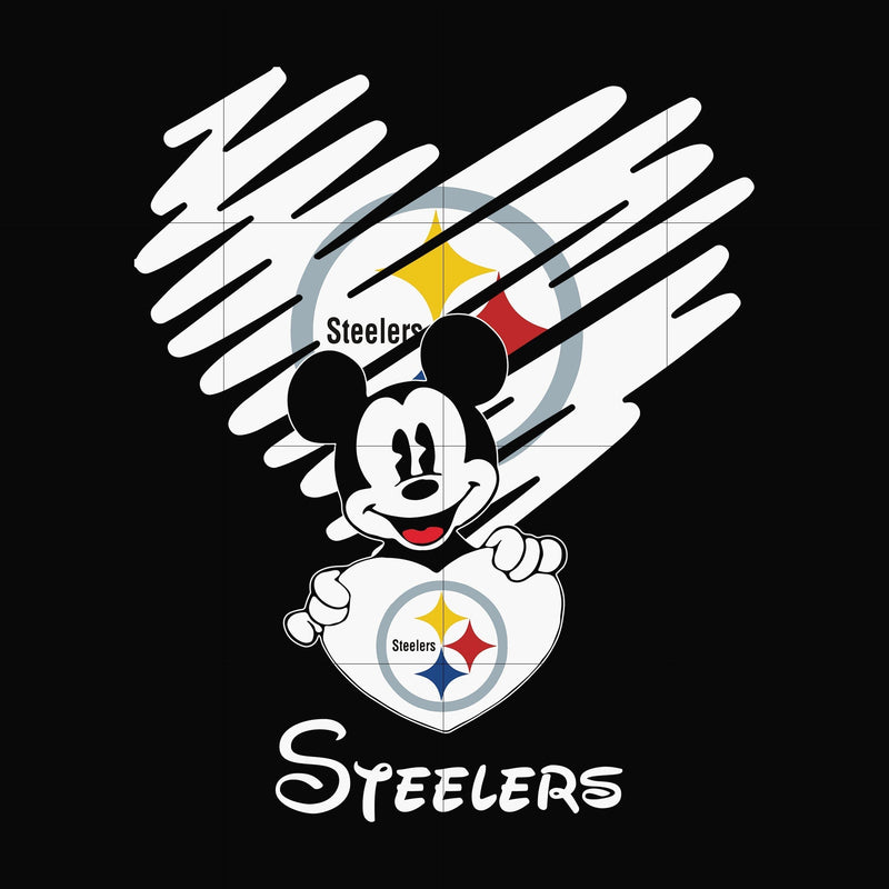 Steelers heart svg, png, dxf, eps digital file NNFL0052