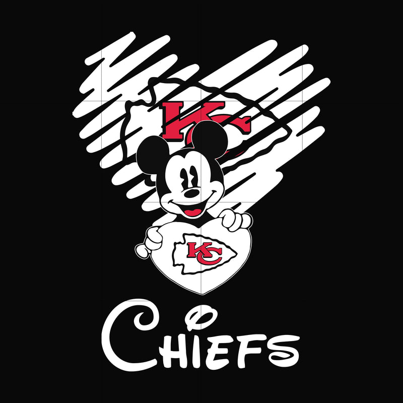 Kansas City Chiefs heart svg, png, dxf, eps digital file NNFL0039