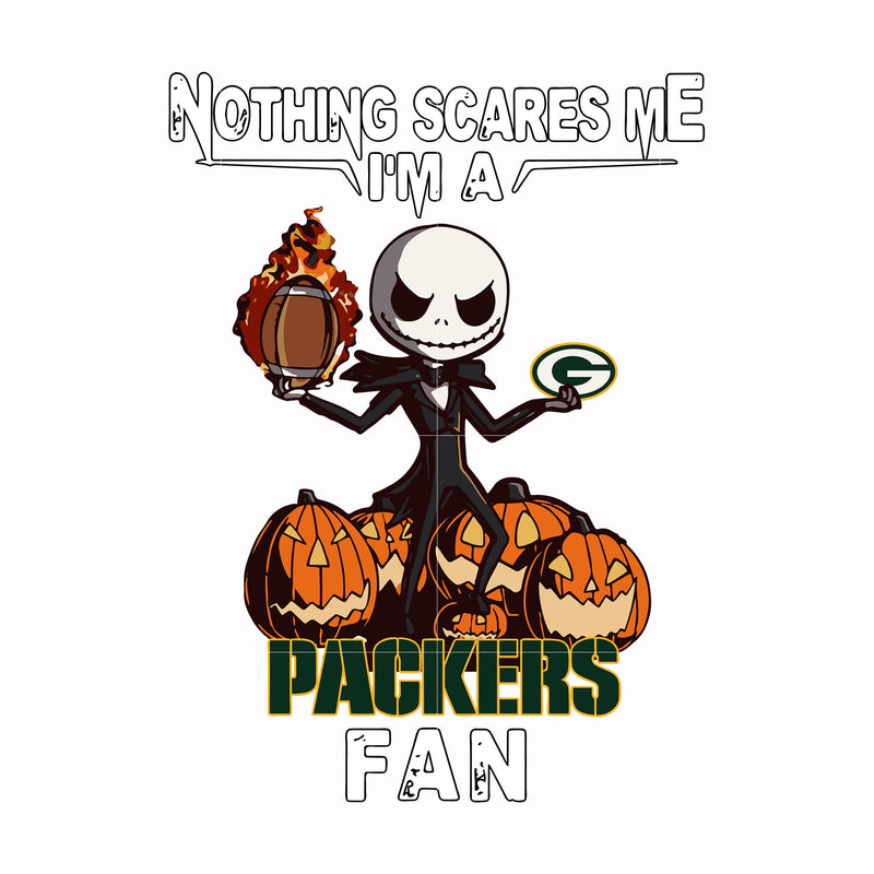 Nothing scares me I'm a Packers fan svg, png, dxf, eps digital file HLW0190