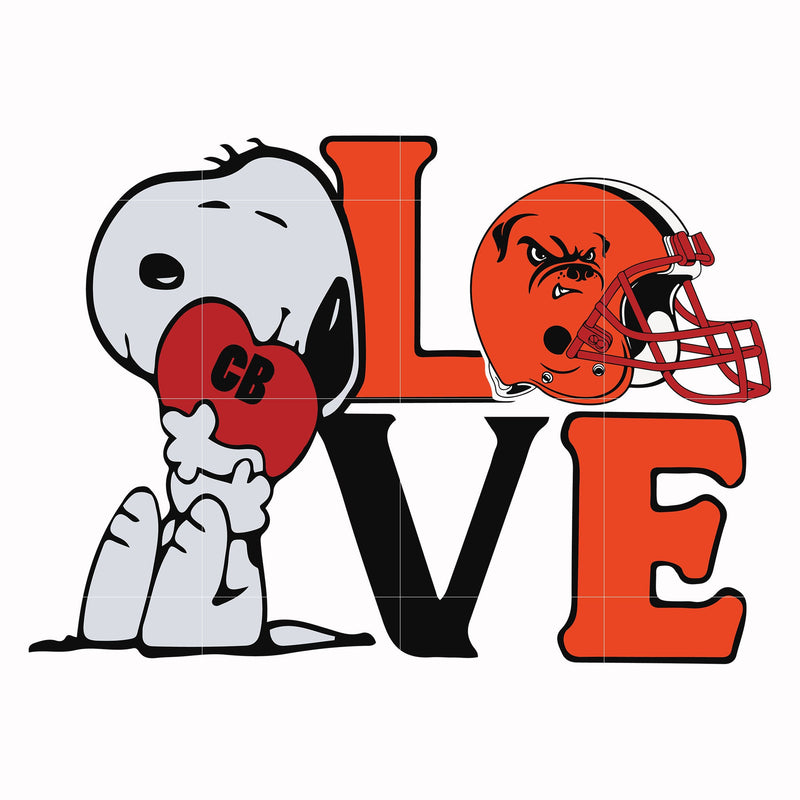 Snoopy love Cleveland Browns svg, png, dxf, eps digital file TD8