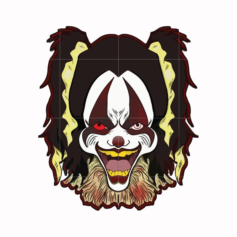 Clown svg, halloween svg, png, dxf, eps digital file HLW0016