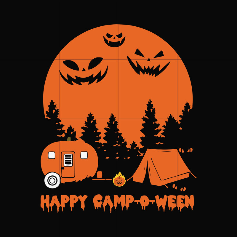 Happy camp halloween svg, png, dxf, eps digital file HLW2007204