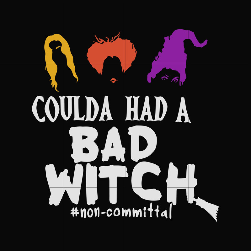 coulda had a bad witch svg, png, dxf, eps digital file HLW0118