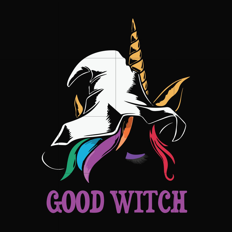 Halloween Trick or Treat Unicorn Good Witch svg, png, dxf, eps digital file HLW1707208